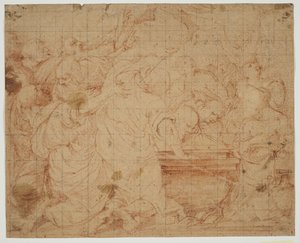 The Apostles Around the Tomb of the Virgin for the Lower Part of an Assumption by Carlo Cesio
