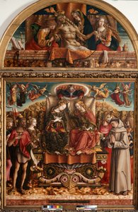 Coronation of the Virgin with the Holy Trinity and Saints by Carlo Crivelli