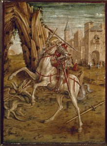 Saint George Killing the Dragon (detail) by Carlo Crivelli