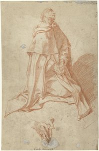Study for a Praying, Kneeling Monk, Profile to the Right