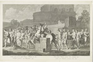 Procession of Men with War Booty by Carlo Faucci