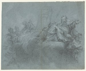 Madonna with Angels in the Clouds by Carlo Innocenzo Carlone (possibly)