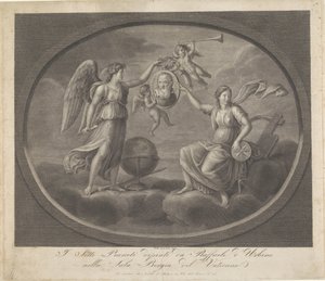 Allegory of Galileo Galilei (Sette Pianeti series) by Carlo Lasinio