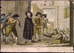 Priest Arlotto, by Carlo Lasinio, coloured engraving