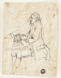 Caricature of Man Writing