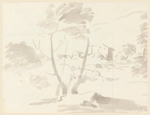 Sketch of Trees in a Landscape, 1760–1780
