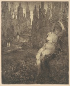 Naked Woman Asleep in the Park by Carlo Paolo Agazzi