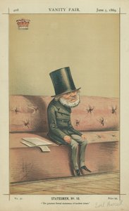 Earl of Russell, The Greatest Liberal Statesmen of Modern Times, 5 June 1869, Vanity Fair Cartoon by Carlo Pellegrini