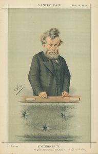 Mr George Hammond Whalley, The Great Believer in Roman Catholicism, 18 February 1871, Vanity Fair Cartoon by Carlo Pellegrini