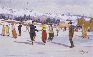 Skaters on the Ice Rink
