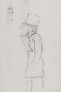 Sketch for a Caricature, Possibly of G. Russell by Carlo Pellegrini