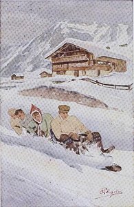 The Four-man Toboggan by Carlo Pellegrini