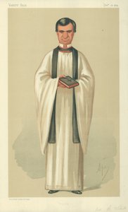 The Rev Henry White, Prayers, 26 December 1874, Vanity Fair Cartoon by Carlo Pellegrini