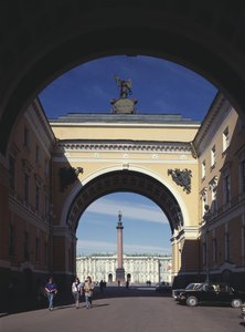 The Triumphal Arch of the General Staff Building in Saint Petersburg, 1819-1829 by Carlo Rossi