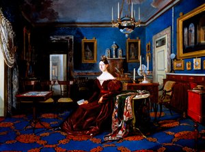 Portrait of Maria Cristina of Savoy in palace of Caserta by Carlo de Falco