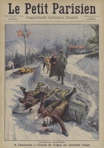 Winter Sports: Accident on the Luge Track at Chamonix by Carrey