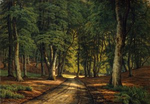 A Wooded Landscape with Deer