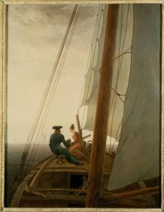 On the Sailboat by Caspar David Friedrich