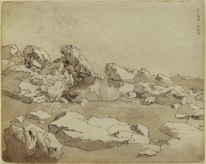 Rock Studies, Side by Side Blocks by Caspar David Friedrich