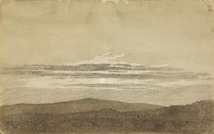 Mountain Landscape at Sunset by Caspar David Friedrich