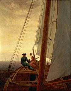 On a Sailing Ship by Caspar David Friedrich