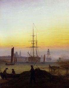 The Port of Greifswald by Caspar David Friedrich