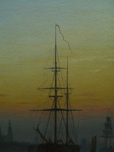 The Port of Greifswald (detail) by Caspar David Friedrich