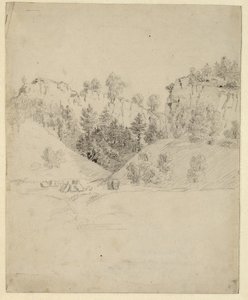 Landscape with a Quarry by Caspar David Friedrich