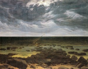 Seashore by Moonlight by Caspar David Friedrich