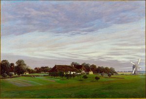 The Flat Country, Surroundings of Greifswald, Germany by Caspar David Friedrich