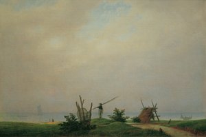 Seashore with Fisherman by Caspar David Friedrich