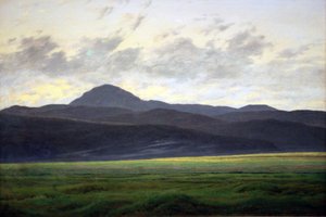 Mountain Landscape in Bohemia by Caspar David Friedrich