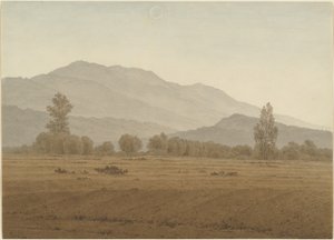 New Moon above the Riesengebirge Mountains