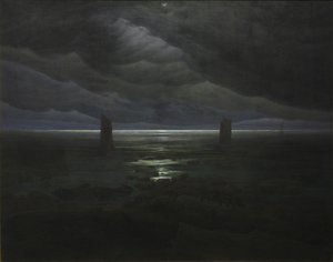 Sea Shore in Moonlight by Caspar David Friedrich
