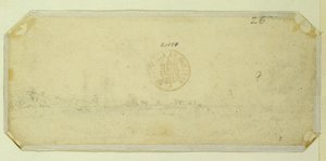 Sketch of a Landscape from the back of a painting by Caspar David Friedrich