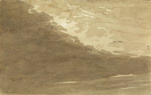 Sky Study in Moonlight by Caspar David Friedrich