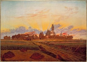Sunrise at Neubrandenburg by Caspar David Friedrich