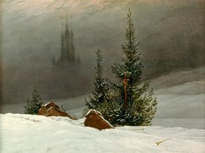 Winter Landscape with Church by Caspar David Friedrich