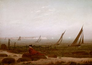 Woman on the Beach at Rugen by Caspar David Friedrich