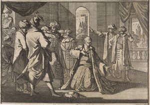 Emir Fakardin Begs Sultan Murat IV for His Life, 1633 by Caspar Luyken (attributed to)
