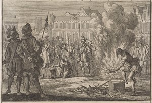 Military Court on the Market Square of Prague, 1642