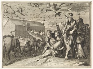 Noah and His Family Head Towards the Ark