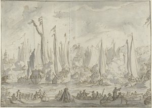 Mock Battle in Honor of the Visit of the Great Moscow Embassy by Caspar Luyken