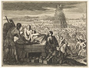 Making of Stones for the Tower of Babel by Caspar Luyken