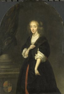 Portrait of Jacoba Bicker, Wife of Pieter de Graeff by Caspar Netscher