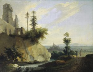 Landscape Composition with the Ruin of a Castle, c.1774-77 by Caspar Wolf