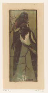 Two Magpies on a Branch by Casper M.L. Kouw