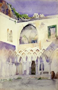 Courtyard, Capucine Monastery, Amalfi, 1898 by Cass Gilbert