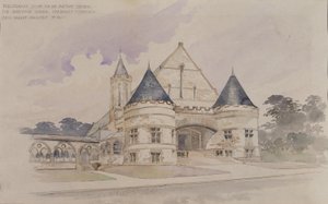 Preliminary study for an Armory Building for Shattuck School, Faribault, Minnesota
