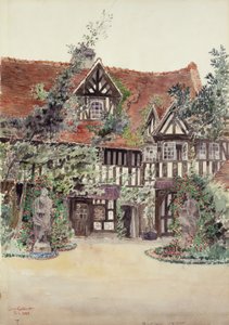 The Smaller Courtyard, Hotel Guilleaume le Conquerant, Dives, France, 1924 by Cass Gilbert